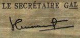Signature de H. Morant en tant que Secrtaire gnral